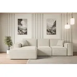 altdecor Ecksofa Velours 6-Sitzer Beige