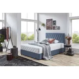 Boxbett ATLANTIC HOME COLLECTION ""Benita", OTTOs Choice Topseller inkl. Bettkasten" Komplettbetten Gr. Feinstruktur, Liegefläche B/L: 140cm x 200cm, Gewicht bis: 85 kg H2, Taschen-Federkernmatratze, blau (lichtblau) Boxspringbett erhältlich in verschiedenen Größen, inkl. Taschen-Federkernmatratze