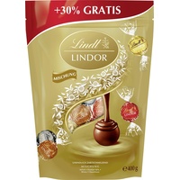 Lindt Schokolade LINDOR Kugeln Mischung | 399g | Ca. 30 Schokoladen Kugeln Vollmilch-, weiße und dunkle Schokolade mit zartschmelzender Füllung | Pralinengeschenk | Schokoladengeschenk