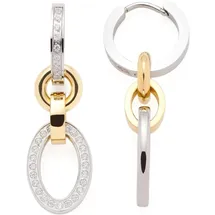 LEONARDO 023404 Damen-Ohrringe Creolen Edelstahl, GOLD/ SILBER