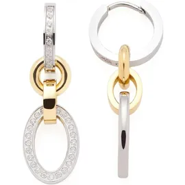 LEONARDO 023404 Damen-Ohrringe Creolen Edelstahl, GOLD/ SILBER