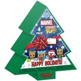 Funko Pocket Pop! Marvel Tree Holiday Box 4 Pieces - Marvel Comics - Keychain - Neuartiger Schlüsselanhänger - Vinyl-Minifigur Zum Sammeln - Strumpffüller - Geschenkidee - Minifigur