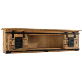 Massivmoebel24 Wandregal 130 x 25 x 35 cm Natur lackiert