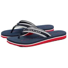Tommy Hilfiger TH Webbing Summer Sandal Dunkelblau/Weiß/Rot 40