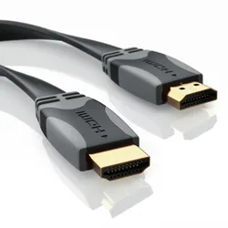 CSL HDMI-Kabel 1.4a, Full HD Flachband-Kabel 1920 x 1080p 60Hz, 3D, Ethernet, CEC, ARC, HDMI Typ A - 5m