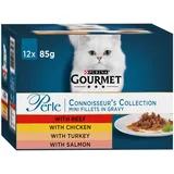 Gourmet Perle Connoisseur's Katzenfutter, gemischt Sorten, 12 x 85 g