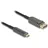 DeLock Aktives Optisches Kabel USB-C zu DisplayPort 8K 60 Hz 20 m Schwarz