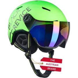 Black Crevice Skihelm Vail mit Visier, neon grün, M (55-58 cm)...