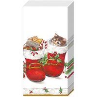 IHR Ideal Home Range Taschentücher, 4-lagig, 10 Stück, süße Weihnachtsstiefel, nur 1 Packung