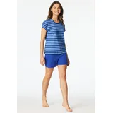 SCHIESSER Shorty Pyjama blau 4XL