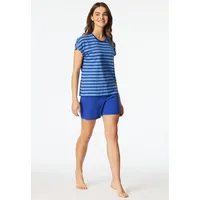 SCHIESSER Shorty Pyjama blau 4XL