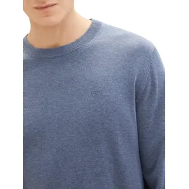 Tom Tailor 1038426 Basic Knit Pullover Vintage Indigo Blue Melange L