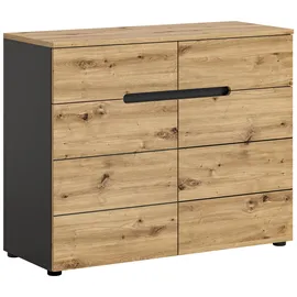 xonox.home Kommode Canu 100 x 81 x 40 cm Basaltgrau/Artisan