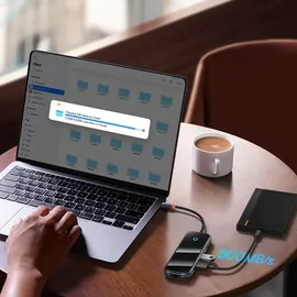 Baseus HUB USB-C na 4xUSB 3.0 dunkelgrau