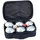 Relaxdays 2 x Boule Set Metall 6 Kugeln Hellbraun,Schwarz,Silber
