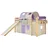 90 x 200 cm Kiefer massiv natur beige-lila