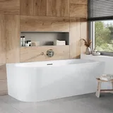 Villeroy & Boch Embrace Eck-Badewanne mit Verkleidung, UBA180EMB9CR00V-RW,