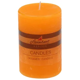 Stumpenkerzen Raureif Stumpenkerze 100 x 68 mm orange