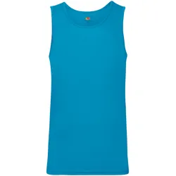 Fruit of the Loom Performance Vest Herren Tank Top Sport Shirt Fitness NEU, azurblau, S