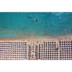 Fototapete PAPERMOON "Strand", bunt, B:5,00m L:2,80m, Vlies, Tapeten