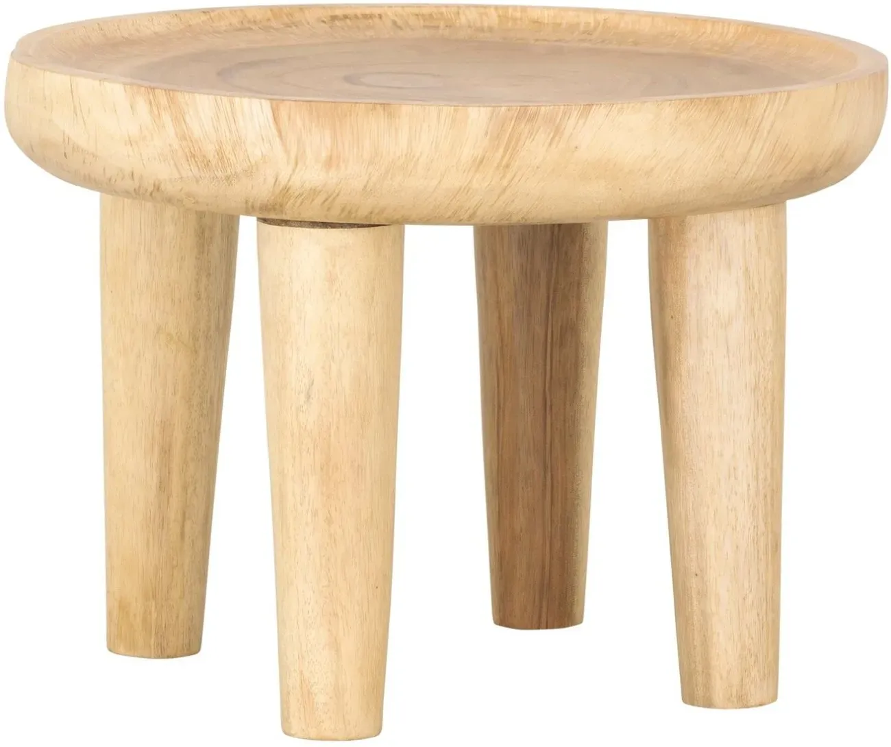 Beistelltisch Plato Suarholz, massiver Stil, rund, natur, Ø 50 cm, Must Living