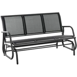 Outsunny Schaukelbank 144 x 55 x 85 cm Schwarz