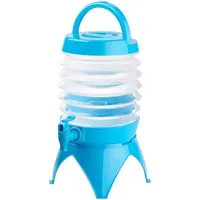 Pearl Faltbares Fässchen, Auslaufhahn, Ständer, 3,5 Liter, blau/transparent