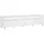 Hom ́in POOLE TV-Lowboard 219,9x57x52,5 cm Weiß/Glas/Holz/Metall