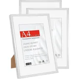 luxuskollektion Bilderrahmen A4 Modern Silber 21x29,7 cm 3er Set