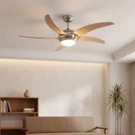 V-Tac LED Smart Deckenventilator 132 cm Silber