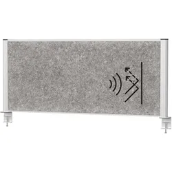 Tisch-Trennwand MAULconnecto 120x50 cm Akustik dunkel