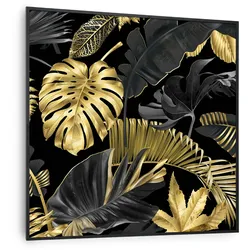 Klarstein Wonderwall Air Art Smart Infrarotheizung Schwarze Blume 60x60cm 350W Mehrfarbig