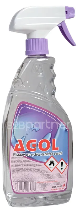 AGOL - Alkoholisches Desinfektionsmittel zur Behandlung von Flächen und Gegenständen, 5x 750 ml