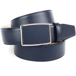 Ledergürtel ANTHONI CROWN, Damen, Gr. 100, blau, Leder, unifarben, Gürtel, mit Automatik-Schließe, helle Rückseite