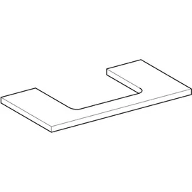 Geberit Waschtisch-Platte One 90x3x47cm, w/lack. hochgl., Ausschn mit.