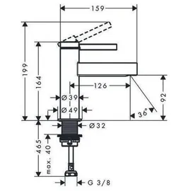 Hansgrohe Finoris Standventil 100 mattschwarz 76013670