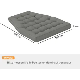 Outsunny Sitzkissen 120 x 100 x 8 cm grau 1 St.