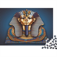 Hölzern Puzzle 2023, Adventskalender Puzzle 500 Hölzern Teile Weihnachtskalender 2023 Männer Frauen Geschenke Jigsaw Puzzle Adventskalender Geschenke - Ägyptischer Pharao