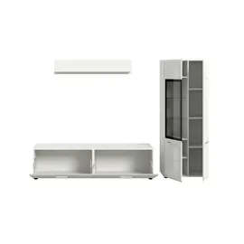 Möbel Kraft Wohnkombination ¦ weiß ¦ Maße (cm): B: 235 H: 160