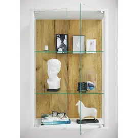 VCM Wandvitrine Glas Udina M 60 x 25 x 80 cm Weiß