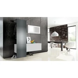 Vladon Carlton Garderobe 156x193x35 cm grau