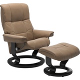 Stressless Relaxsessel STRESSLESS Mayfair Sessel Gr. Leder PALOMA, Classic Base Schwarz, Relaxfunktion-Drehfunktion-PlusTMSystem-Gleitsystem, B/H/T: 79 cm x 101 cm x 73 cm, braun (almond paloma) Lesesessel und Relaxsessel