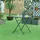 [en.casa] Gartentisch - Balkontisch, Botrugno 71 x 70 x 70 cm Schwarz