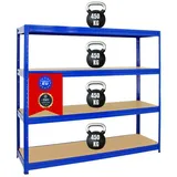 Proregal Schwerlastregal Dino HxBxT 180 x 240 x 60 cm Fachlast 450 kg Blau