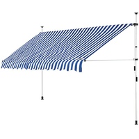 Detex Klemmmarkise Detex Klemmmarkise 400 cm breit Höhenverstellbar Handkurbel blau 400 cm x 180 cm x 305 cm