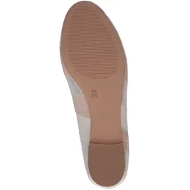 CAPRICE Ballerinas Leder, Braun Taupe MET.Comb), 39