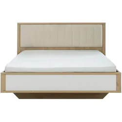 Bett GAMI "MANAE", beige (naturkastanie, beige, naturkastanie, beige, naturkastanie, weiß), B:167cm H:104cm L:206cm, Betten, Bettgestell