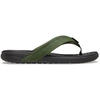 Crocs Yukon Surf Flip-Flop für Herren, Armeegrün/Schwarz, Größe 47, Army Green Black, 12 UK - 48 EU