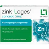 Dr. Loges Zink-Loges concept 15 mg magensaftresistente Tabletten 90 St.