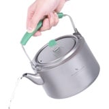 iBasingo 1.2L Camping Titan Kessel Wasserkocher Teekanne mit Filter & Klappgriff Tragbare Leichte Wasserkanne mit Großer Kapazität für Gasherd Reise Tee Kaffeekocher Outdoor Backpacking Boiler Ti3102D